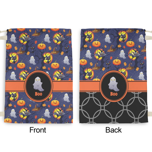 Halloween Night Large Laundry Bag - Front & Back View