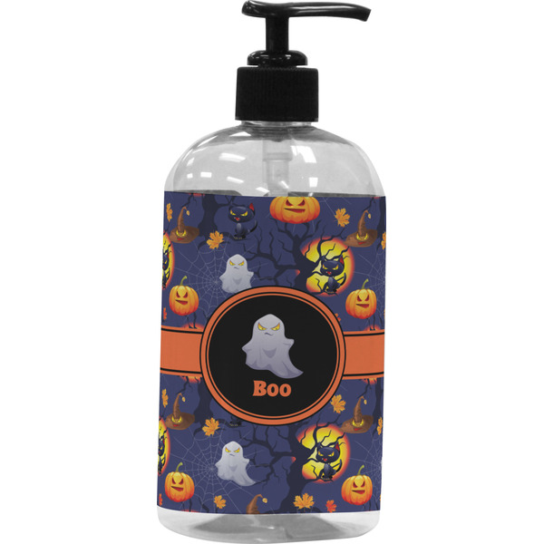 Custom Halloween Night Plastic Soap / Lotion Dispenser (16 oz - Large - Black) (Personalized)