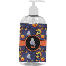 Halloween Night Plastic Soap / Lotion Dispenser (16 oz - Large - White) (Personalized)