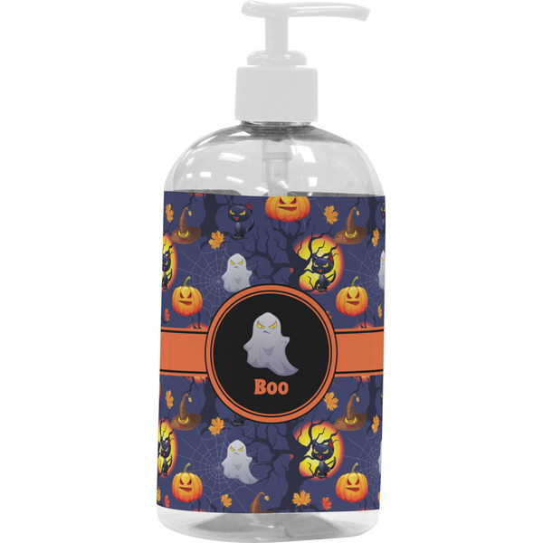 Custom Halloween Night Plastic Soap / Lotion Dispenser (16 oz - Large - White) (Personalized)