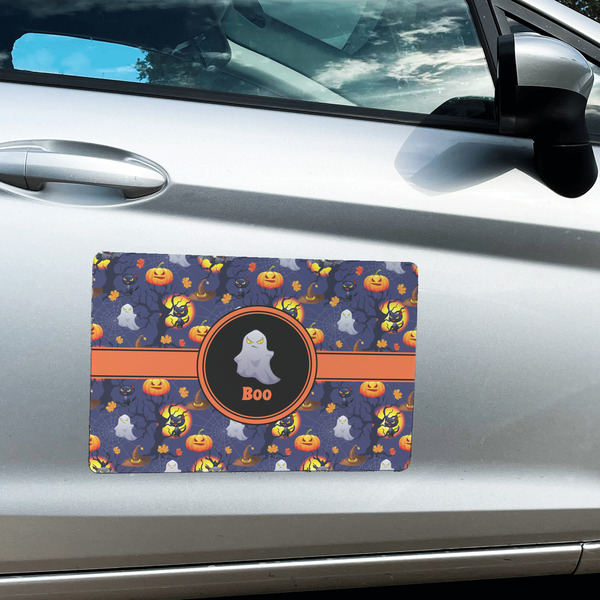 Halloween Night Large Rectangle Car Magnets- In Context