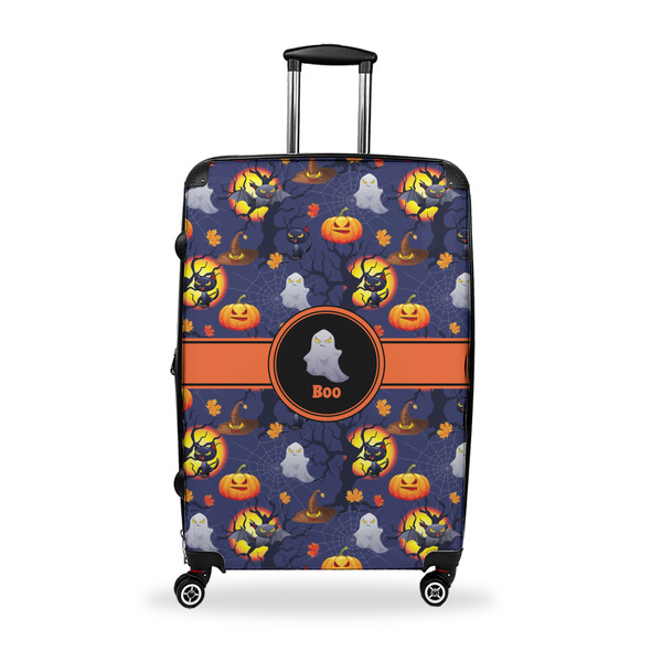 Custom Halloween Night Suitcase - 28" Large - Checked w/ Name or Text