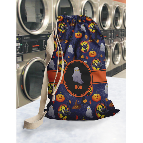 Halloween Night Laundry Bag in Laundromat
