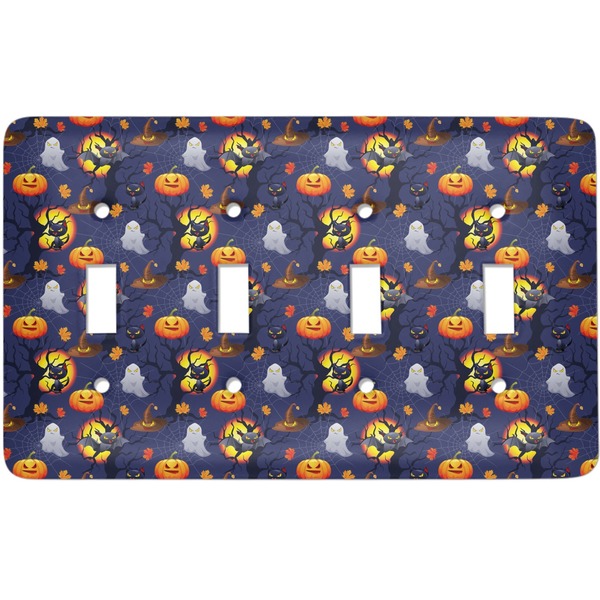 Custom Halloween Night Light Switch Cover (4 Toggle Plate)