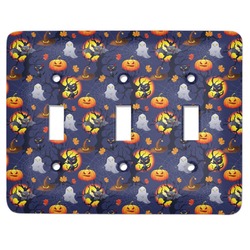 Halloween Night Light Switch Cover (3 Toggle Plate)