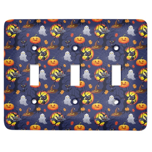 Custom Halloween Night Light Switch Cover (3 Toggle Plate)