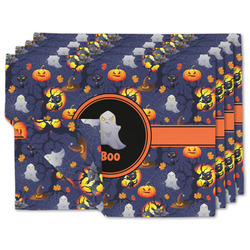 Halloween Night Linen Placemat w/ Name or Text