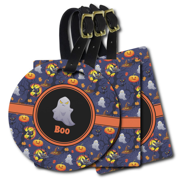 Custom Halloween Night Plastic Luggage Tag (Personalized)