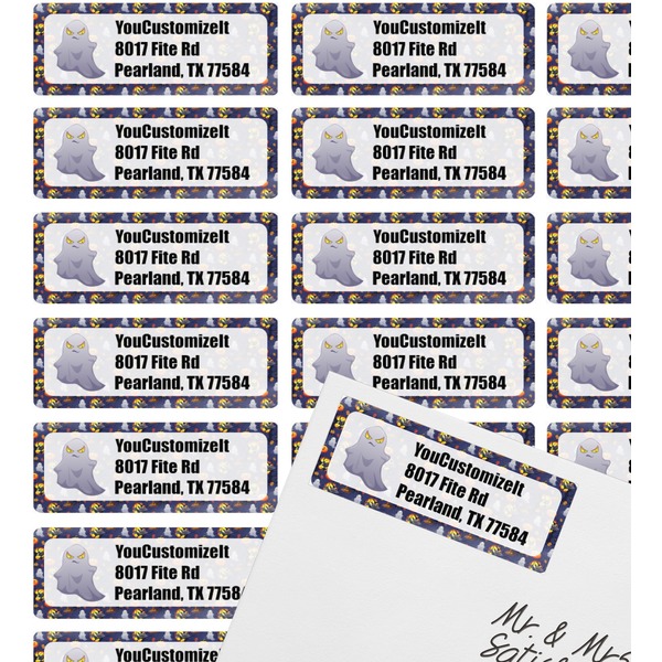 Halloween Night Mailing Label on Envelope - Multiple Labels