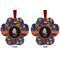 Halloween Night Metal Paw Ornament - Front and Back