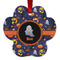 Halloween Night Metal Paw Ornament - Front