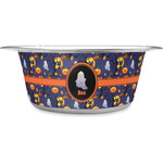 Halloween Night Stainless Steel Dog Bowl - Small (Personalized)
