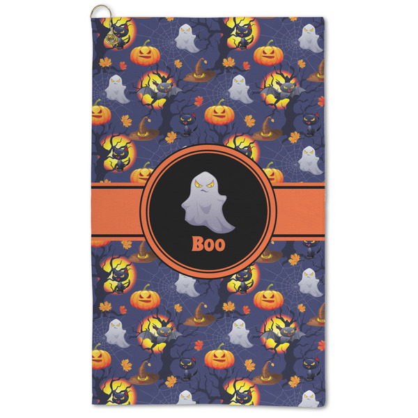 Custom Halloween Night Microfiber Golf Towel - Large (Personalized)