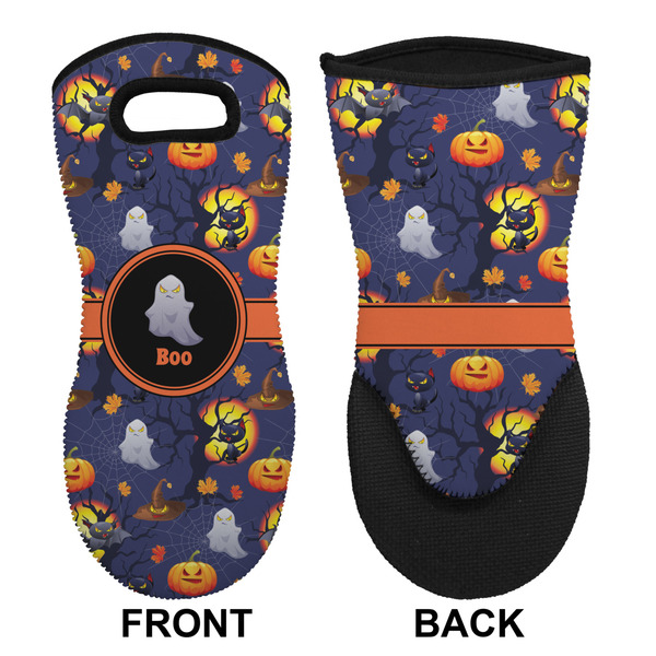 Halloween Night Neoprene Oven Mitt (Front & Back)