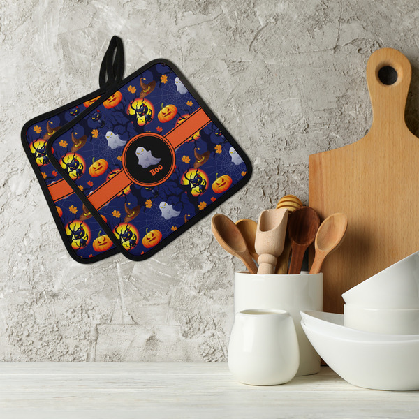 Halloween Night Neoprene Pot Holder - Set of 2  LIFESTYLE