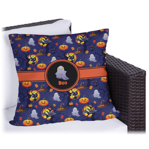Custom Halloween Night Outdoor Pillow - 20" (Personalized)