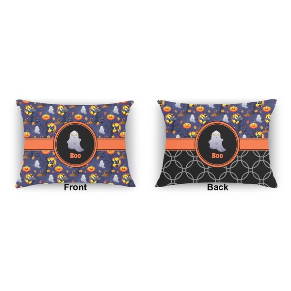 Halloween Night  Outdoor Rectangular Throw Pillow (Front and Back)