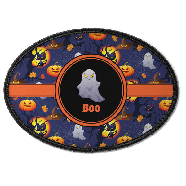 Custom Halloween Night Iron On Oval Patch w/ Name or Text