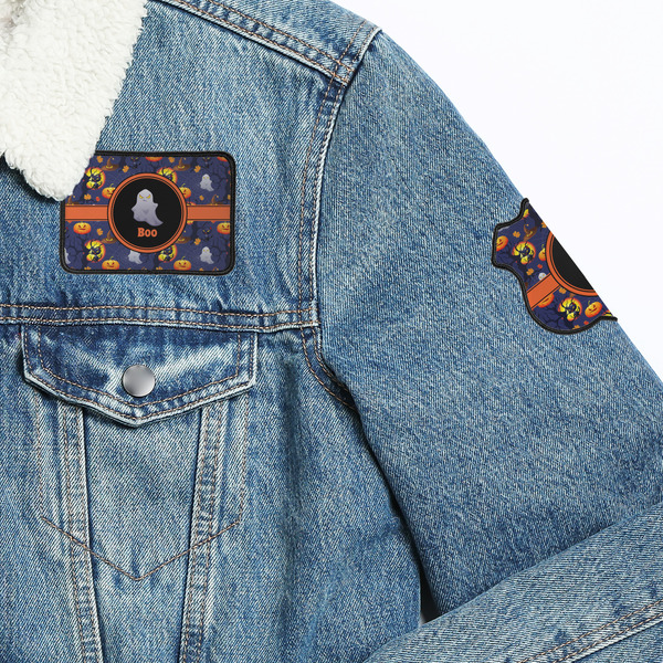 Halloween Night Patches Lifestyle Jean Jacket Detail