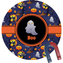 Halloween Night Round Fridge Magnet (Personalized)