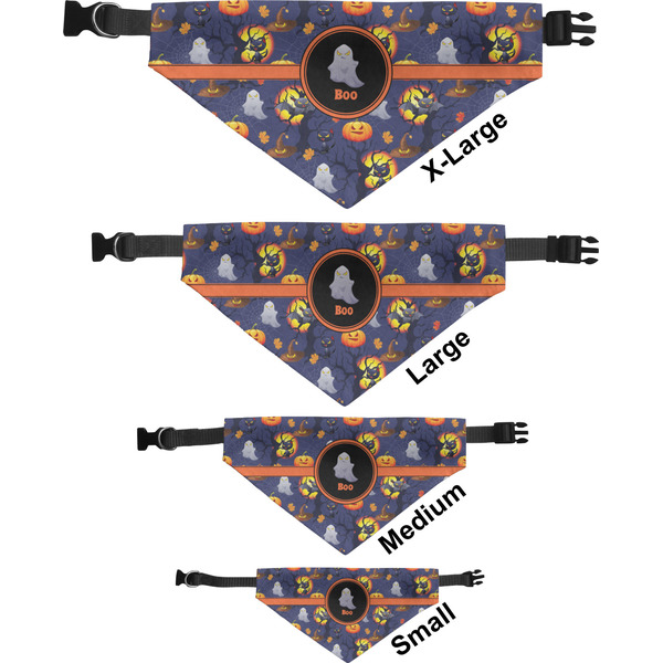 Halloween Night Pet Bandana Sizes