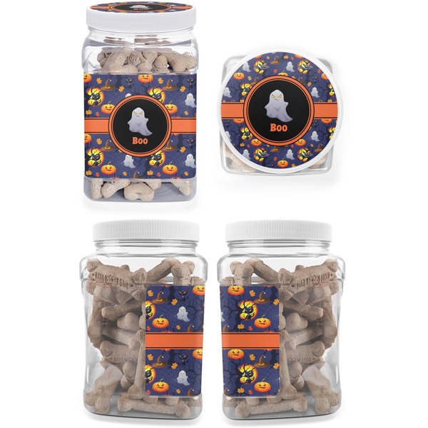 Halloween Night Pet Treat Jar - Multiple Angles