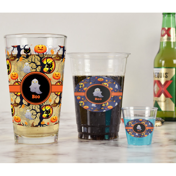 Halloween Night Pint Glass - Full Fill w Transparency - In Context