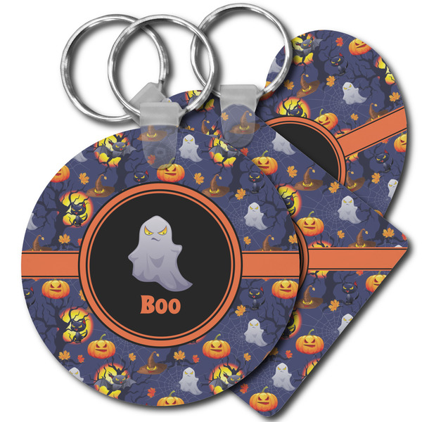 Custom Halloween Night Plastic Keychain (Personalized)