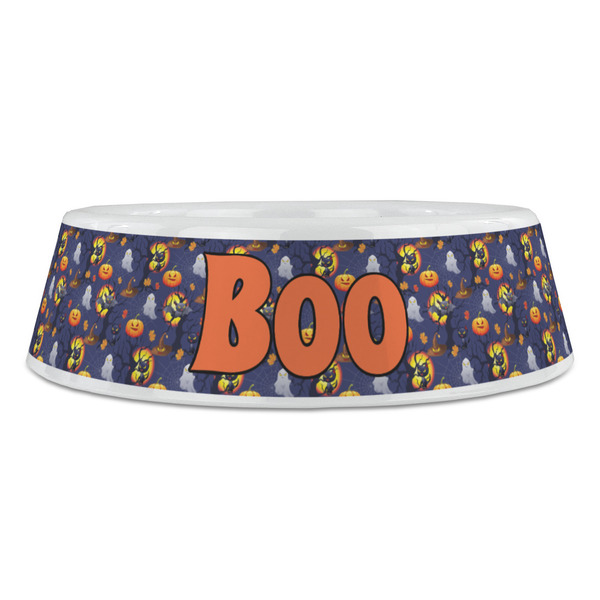 Halloween Night Plastic Pet Bowls - Large - FRONT