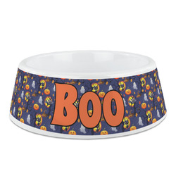 Halloween Night Plastic Dog Bowl (Personalized)