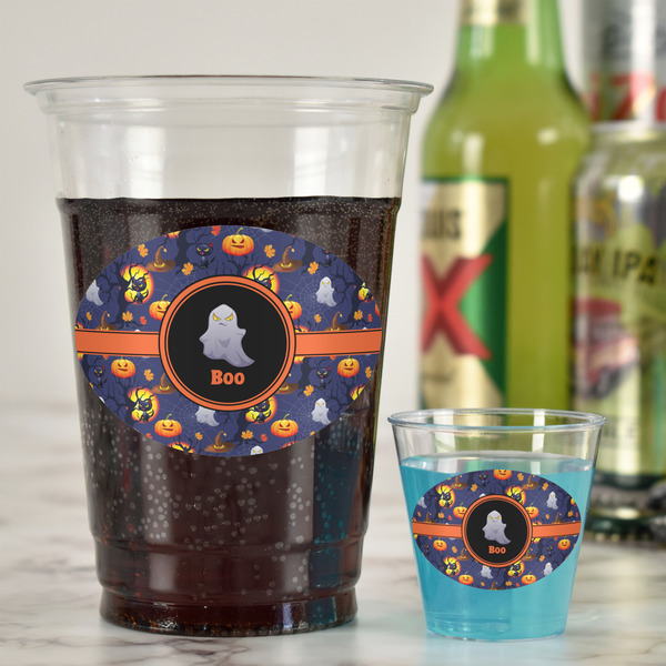 Halloween Night Plastic Shot Glasses - In Context