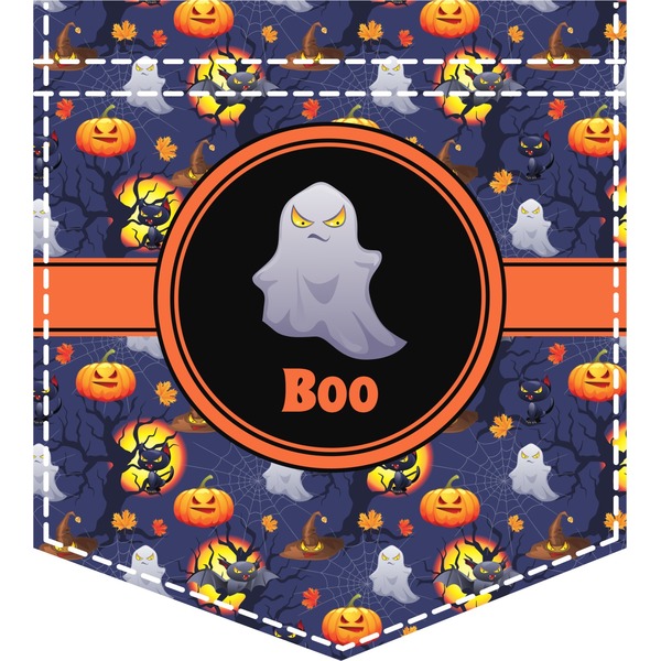 Custom Halloween Night Iron On Faux Pocket (Personalized)
