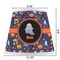Halloween Night Poly Film Empire Lampshade - Dimensions