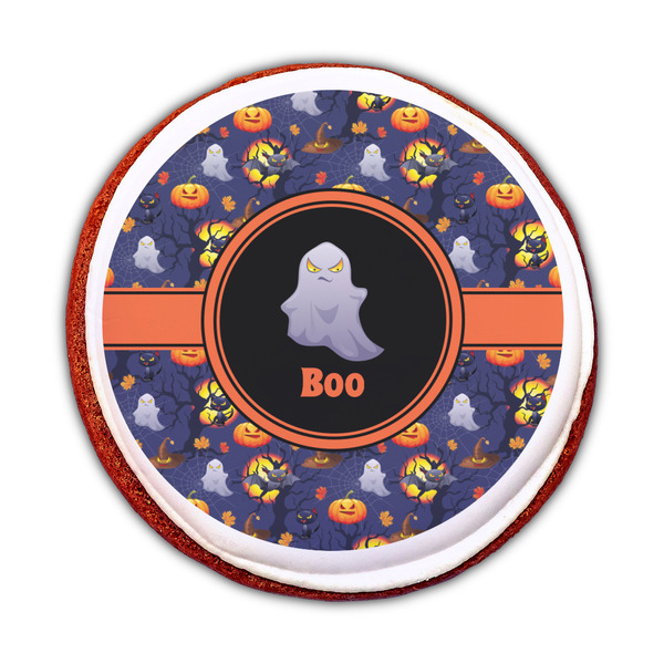 Halloween Night Printed Icing Circle - Medium - On Cookie