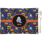Halloween Night Rectangular Glass Appetizer / Dessert Plate - Single or Set (Personalized)