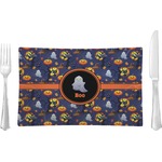 Halloween Night Glass Rectangular Lunch / Dinner Plate (Personalized)