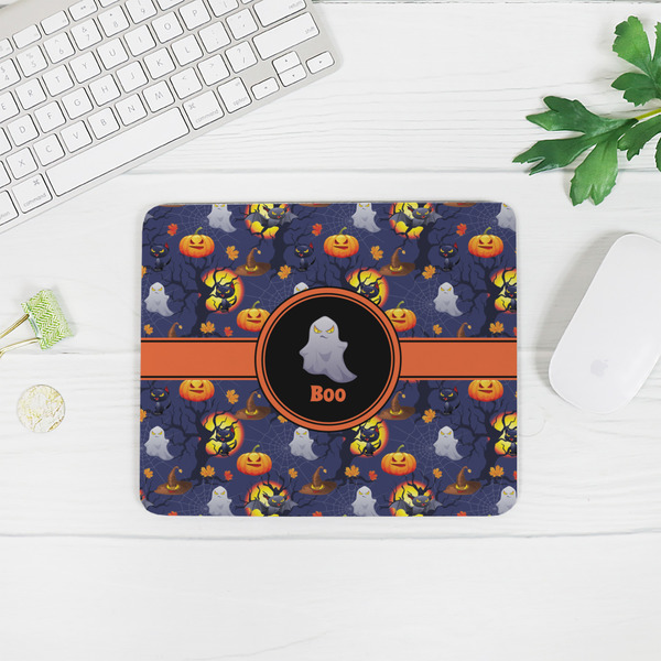 Halloween Night Rectangular Mouse Pad - LIFESTYLE 2