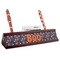 Halloween Night Red Mahogany Nameplates with Business Card Holder - Angle