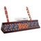 Halloween Night Red Mahogany Nameplate with Business Card Holder (Personalized)