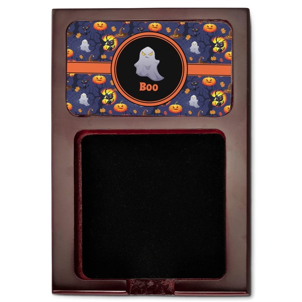 Halloween Night Red Mahogany Sticky Note Holder - Flat