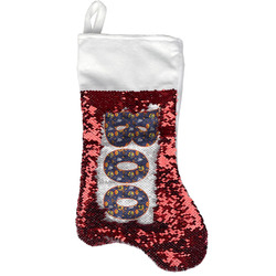 Halloween Night Reversible Sequin Stocking - Red (Personalized)