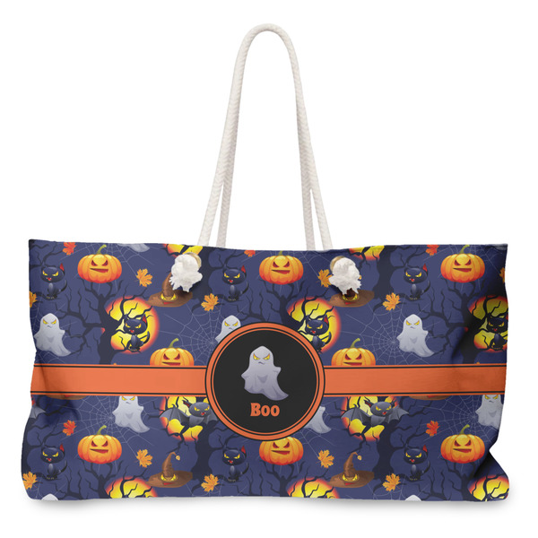 Custom Halloween Night Large Tote Bag with Rope Handles (Personalized)