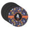 Halloween Night Round Rubber Backed Coasters - Set of 4 (Personalized)