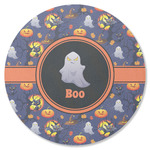 Halloween Night Round Rubber Backed Coaster (Personalized)