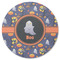 Halloween Night Round Rubber Backed Coaster (Personalized)