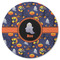Halloween Night Round Rubber Backed Coaster (Personalized)