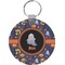 Halloween Night Round Plastic Keychain (Personalized)