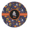 Halloween Night Round Linen Placemats - FRONT (Double Sided)