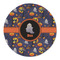 Halloween Night Round Linen Placemats - FRONT (Single Sided)