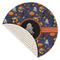 Halloween Night Round Linen Placemats - Front (folded corner single sided)